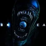 Alien: Earth promo image, featuring the Alien's maw around planet Earth.