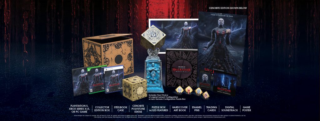 The contents of the Hellraiser: Revival Cenobite Edition